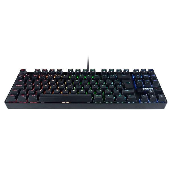 Imagem de Teclado Mecânico Gamer PCyes Neron, RGB, Switch Blue, Anti-Ghosting, ABNT2, Preto - PNOHBLRGB