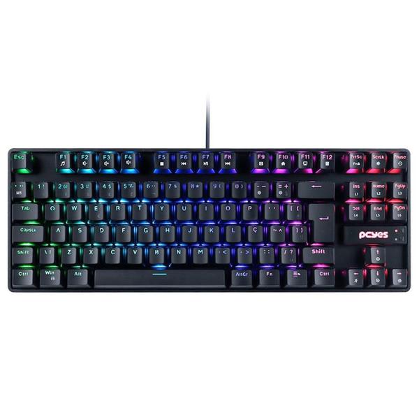 Imagem de Teclado Mecânico Gamer PCyes Neron, RGB, Switch Brown, Anti-Ghosting, ABNT2, Preto - PNOHBWRGB