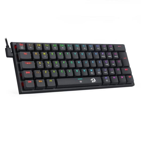 Imagem de Teclado Mecânico Gamer Redragon Anivia, RGB, Switch Blue, ABNT2, Preto - K614-RGB (PT-BLUE)