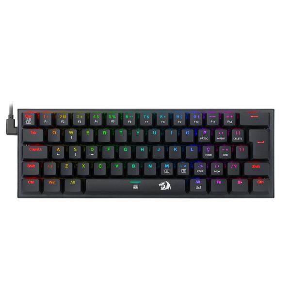 Imagem de Teclado Mecânico Gamer Redragon Anivia RGB Switch Blue - Preto