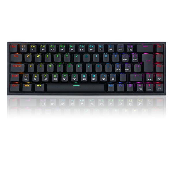 Imagem de Teclado Mecânico Gamer Redragon Castor, RGB, Switch Azul, ABNT2, Preto