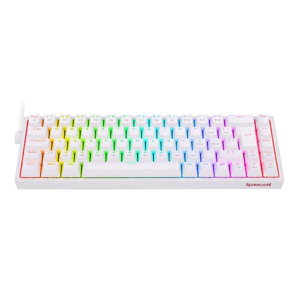 Imagem de Teclado Mecânico Gamer Redragon Castor RGB Switch Marrom Removíveis - K631W-RGB (PT-BROWN)