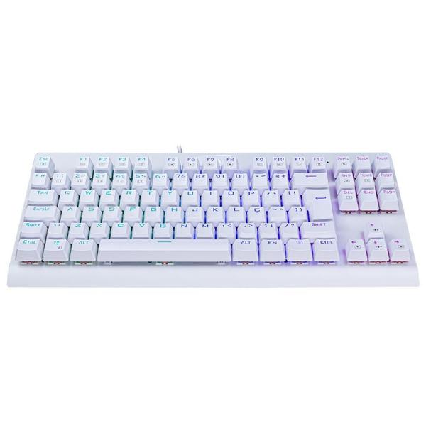 Imagem de Teclado Mecânico Gamer Redragon Dark Avenger Branco Rgb