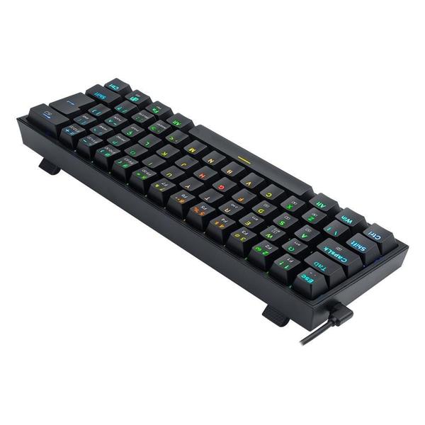 Imagem de Teclado Mecânico Gamer Redragon Fizz Pro RGB, Preto, Switch Brown, Layout 60%, ABNT