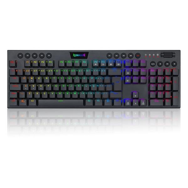 Imagem de Teclado Mecânico Gamer Redragon Horus RGB ABNT2 USB Switch Marrom - Preto