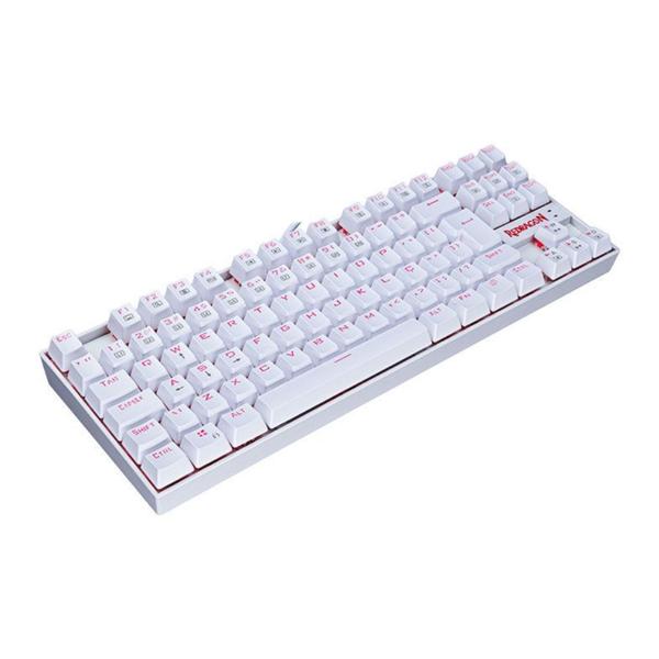 Imagem de Teclado mecânico gamer redragon kumara, led vermelho, switch preto, branco - k552w-2 pt-black