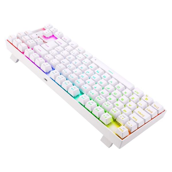 Imagem de Teclado Mecânico Gamer Redragon Kumara Pro RGB Switch Brown - Branco