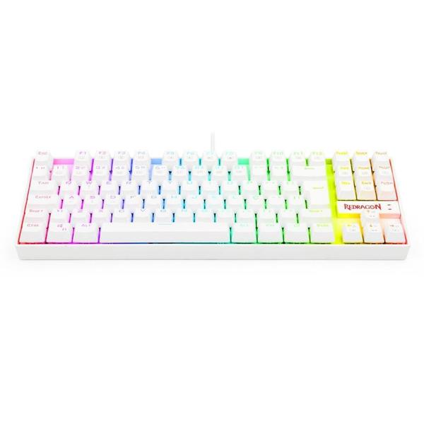 Imagem de Teclado Mecânico Gamer Redragon Kumara, RGB, Switch Outemu Blue, ABNT2, Branco - K552W-RGB (PT-BLUE)