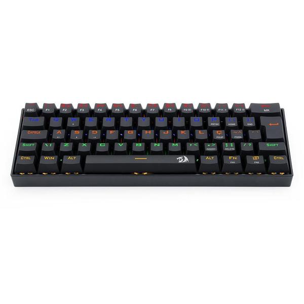 Imagem de Teclado Mecânico Gamer Redragon Lakshmi, Rainbow RED, Switch, ABNT2, Preto - K606R (PT-RED)