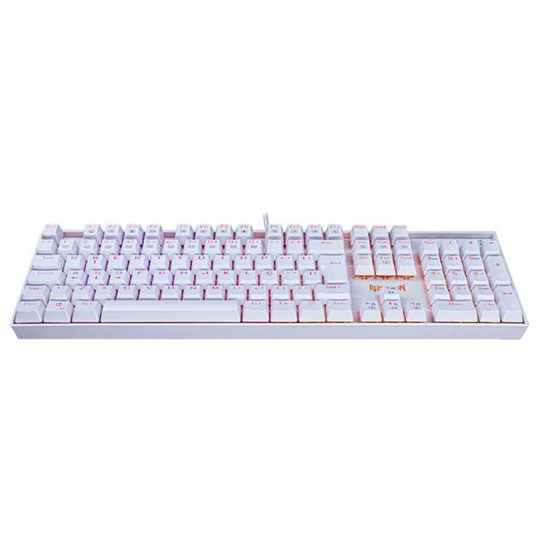 Imagem de Teclado Mecânico Gamer Redragon Mitra, RGB, Switch Outem Brown, ABNT2, Branco - K551W-RGB (PT-BROWN)