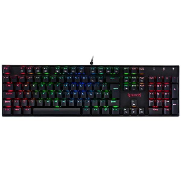 Imagem de Teclado Mecânico Gamer Redragon Mitra, RGB, Switch Outemu Blue, ABNT2, Preto - K551RGB-1 (PT-BLUE)