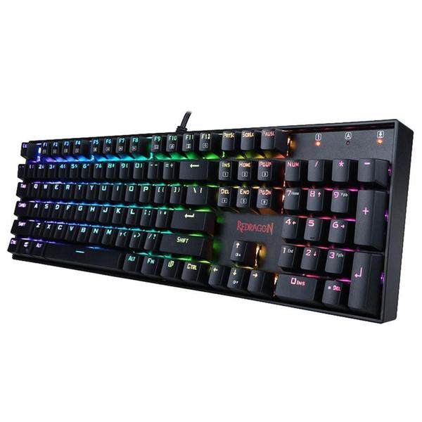 Imagem de Teclado Mecânico Gamer Redragon Mitra, RGB, Switch Outemu Brown, ABNT2, Preto - K551RGB-1 (PT-BROWN)