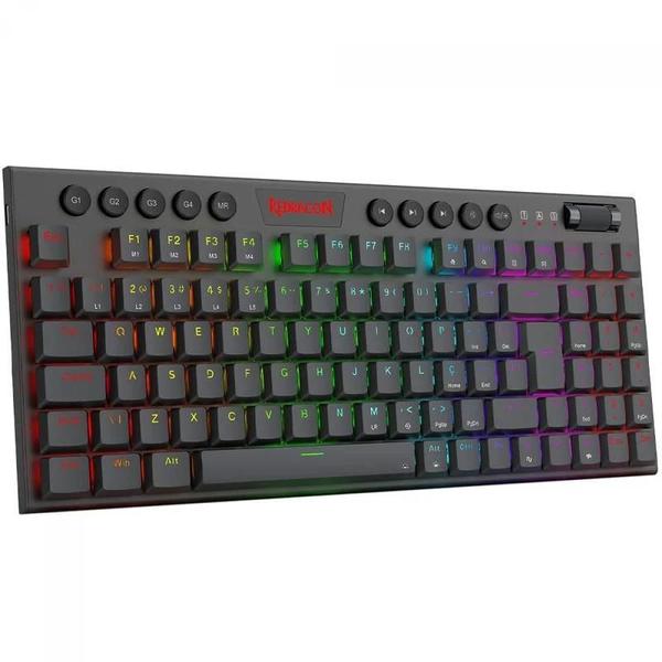 Imagem de Teclado Mecanico Gamer Redragon Yi, RGB, 96% Black, K625P-KB