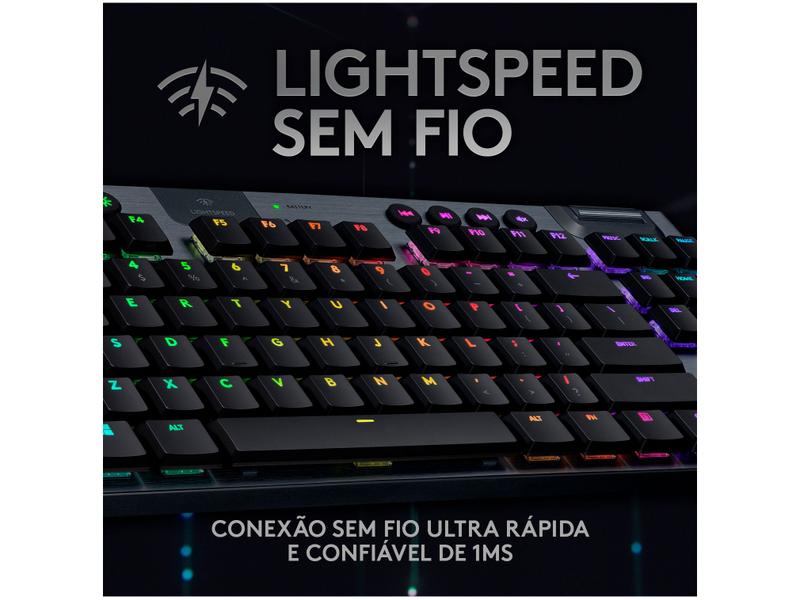 Imagem de Teclado Mecânico Gamer sem Fio Logitech RGB