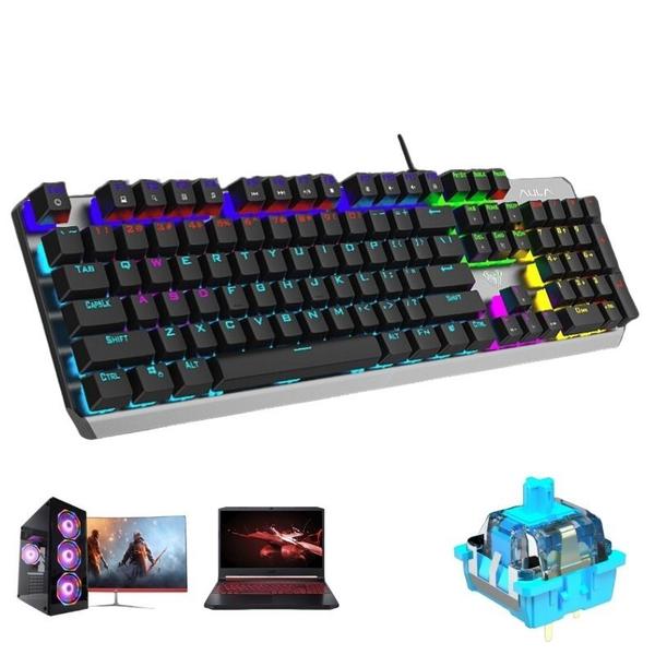 Imagem de Teclado Mecanico Gamer USB RGB PC Computador Notebook PS4 - F2066-ll