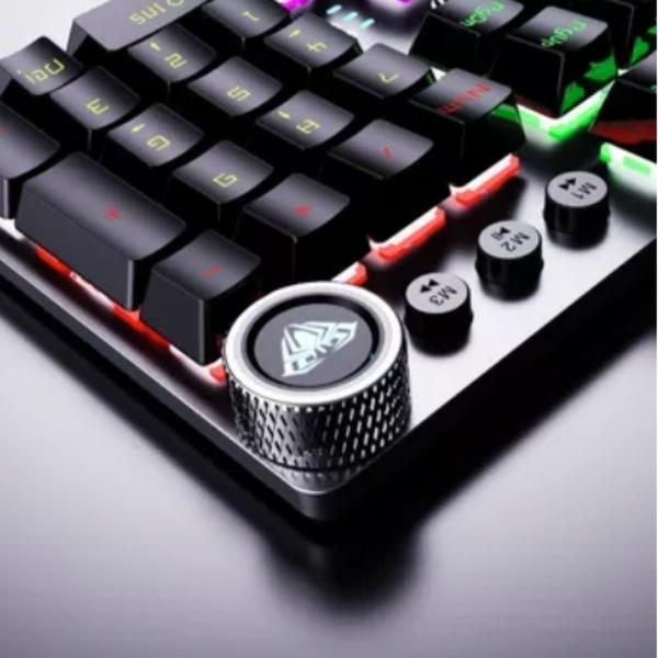 Imagem de Teclado Mecanico Gamer USB RGB PC Computador Notebook PS4 - F3018