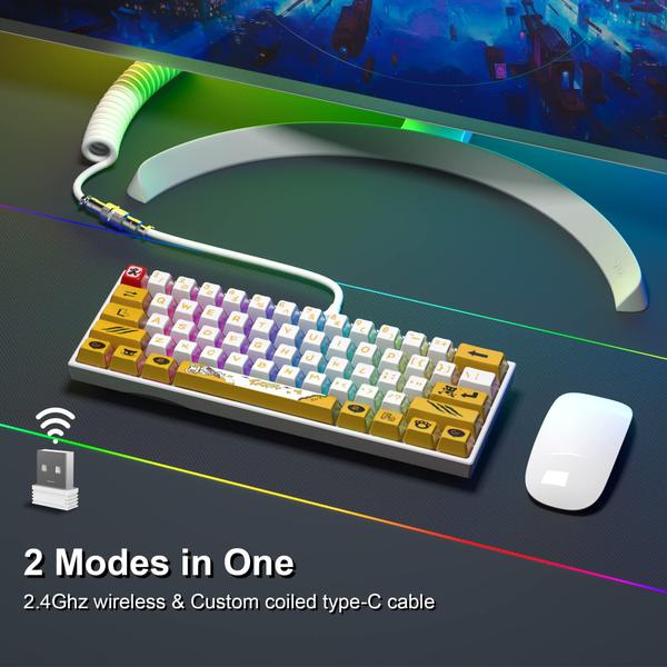 Imagem de Teclado mecânico HITIME XVX M61 60% com estojo de viagem RGB