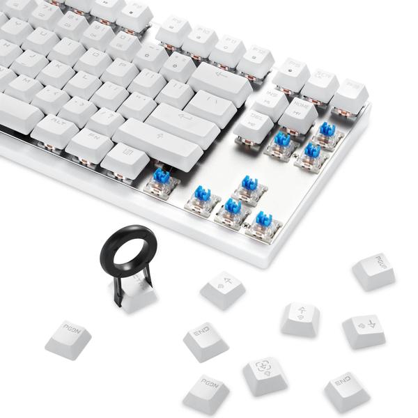 Imagem de Teclado Mecânico Motospeed Ck82 Branco Rgb Switch Blue White