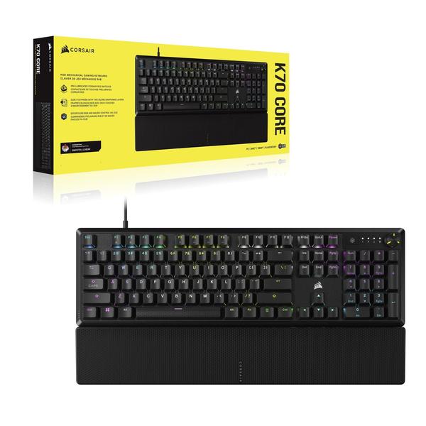 Imagem de Teclado mecânico para jogos Corsair K70 CORE RGB preto