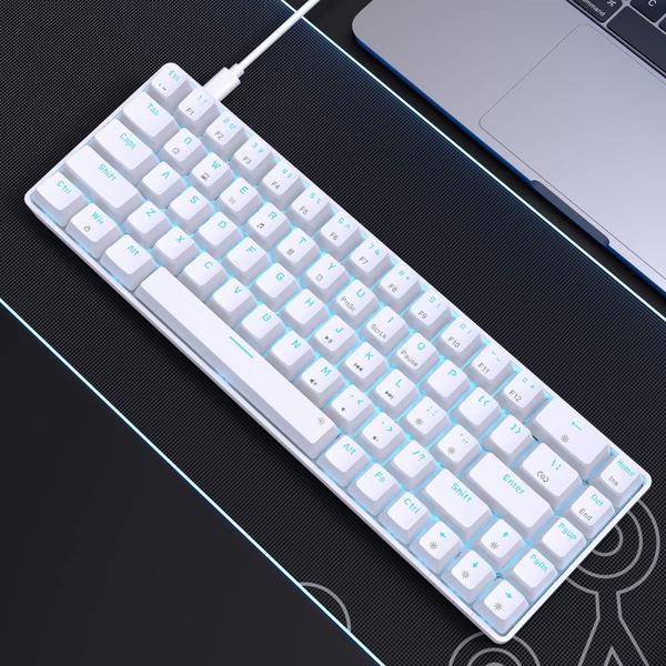 Imagem de Teclado mecânico para jogos DIERYA T68SE 60% com interruptores azuis