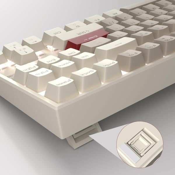 Imagem de Teclado mecânico para jogos MageGee 75% TKL Retro Cinza/Branco