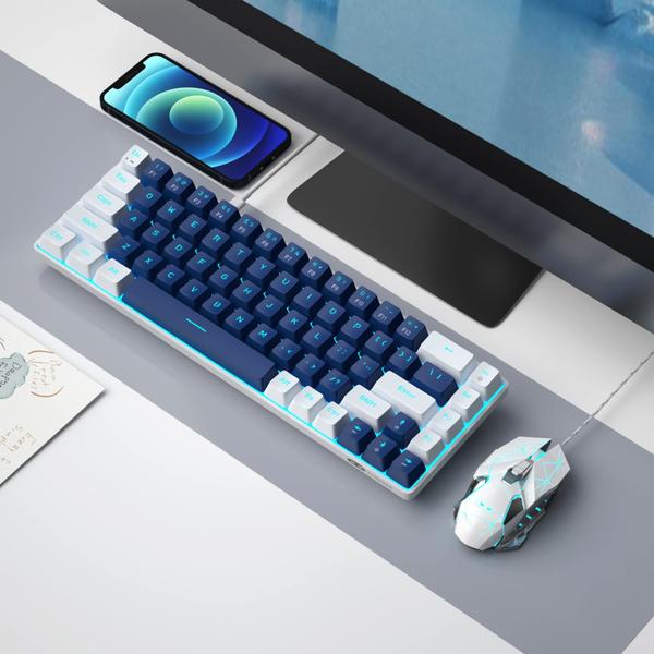 Imagem de Teclado mecânico para jogos MageGee MK-Box 68 teclas Blue Switch