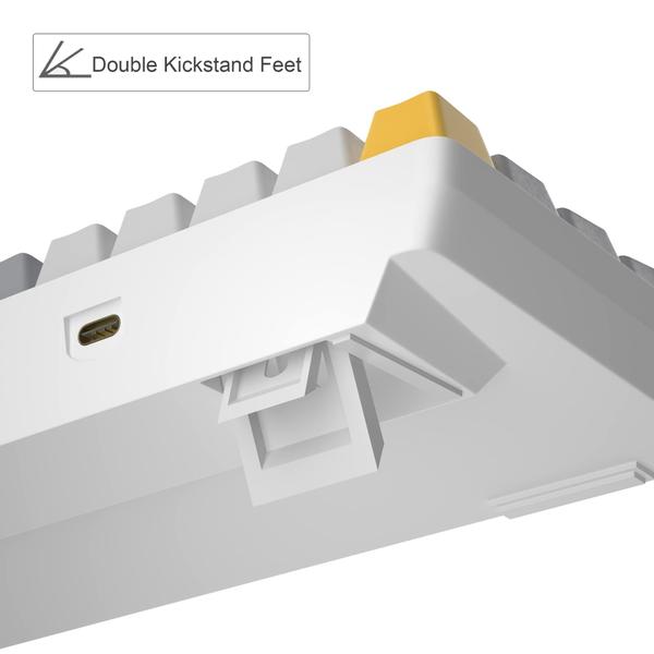 Imagem de Teclado mecânico para jogos MageGee MK-Box 68 teclas branco/cinza