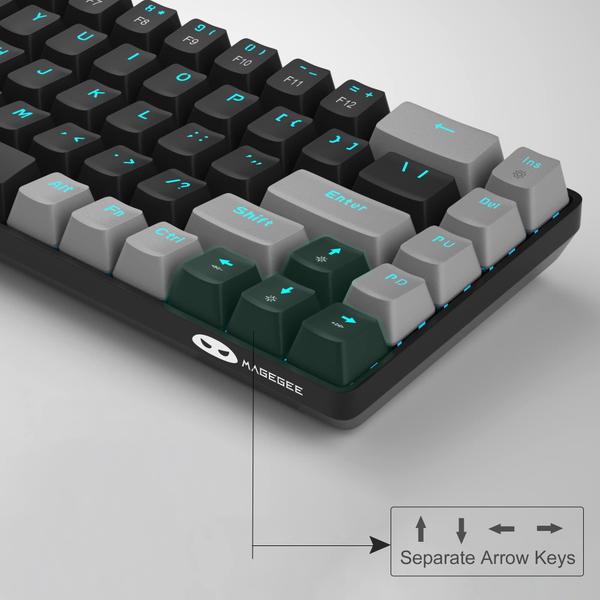 Imagem de Teclado mecânico para jogos MageGee MK-Box 68 teclas preto/cinza