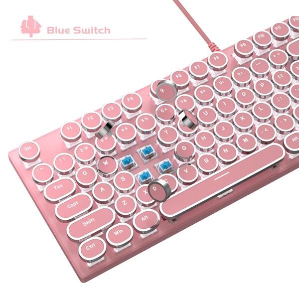 Imagem de Teclado mecânico para jogos MageGee Typewriter Retro Punk