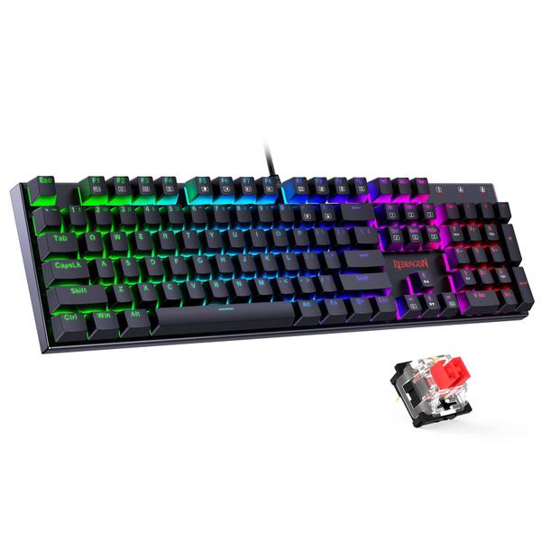 Imagem de Teclado mecânico para jogos Redragon K565 RGB retroiluminado preto