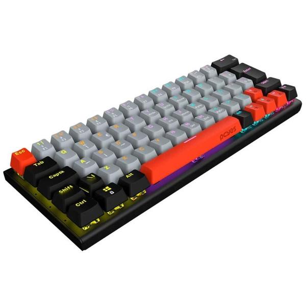 Imagem de Teclado Mecânico Pcyes Kuromori 60% Black Vulcan Switch Red Led Rainbow - PTKM60RD