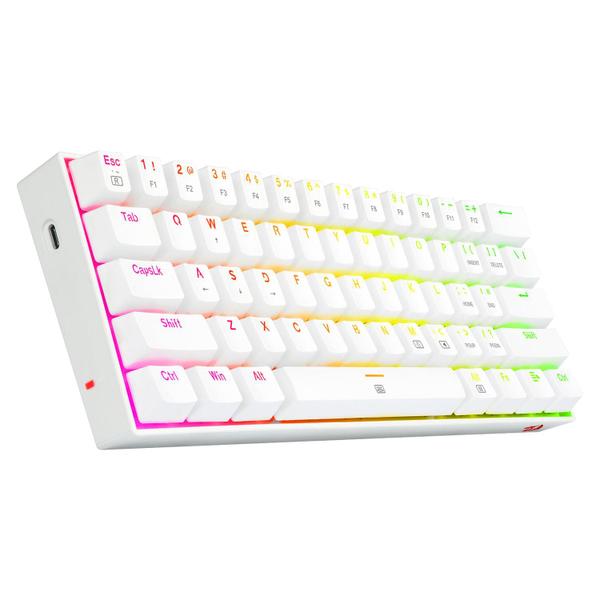 Imagem de Teclado Mecanico Redragon Dragonborn K630W-RGB / Switch Brown / Usa / Branco