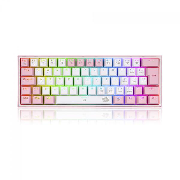 Imagem de Teclado Mecânico Redragon FIZZ RGB, 60%, BR/RS, Switch Blue