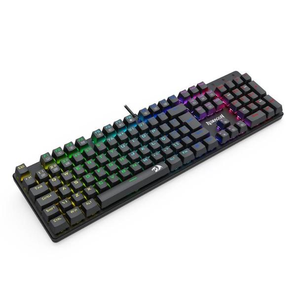 Imagem de Teclado Mecânico Redragon Sindri Rainbow Switch Brown USB - K671