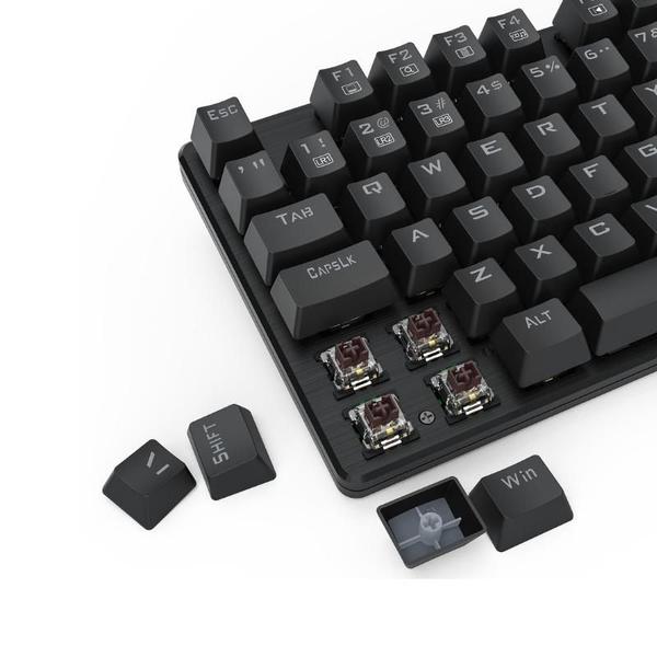 Imagem de Teclado Mecânico Redragon Sindri Rainbow Switch Brown USB - K671