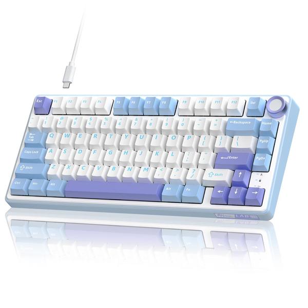 Teclado mecânico RK ROYAL KLUDGE R75 Wired Silver Switch - Teclado