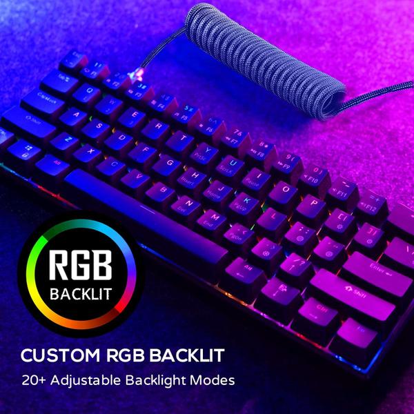 Imagem de Teclado Mecânico RK ROYAL KLUDGE RK61 60% RGB - Switch Blue