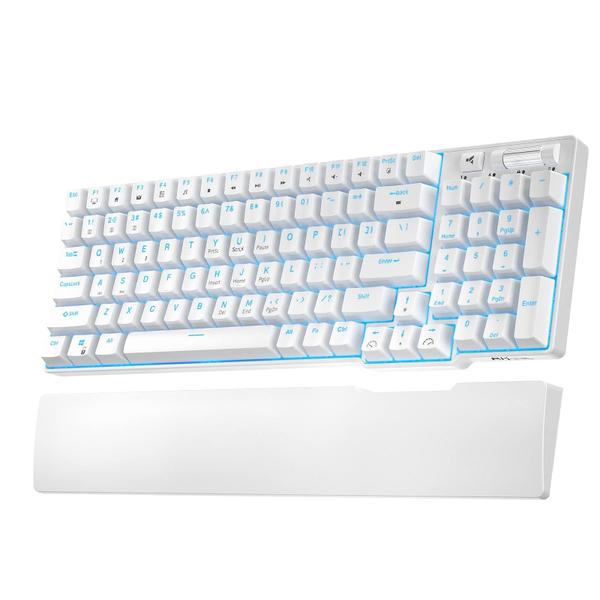 Imagem de Teclado mecânico RK ROYAL KLUDGE RK96 90% sem fio azul