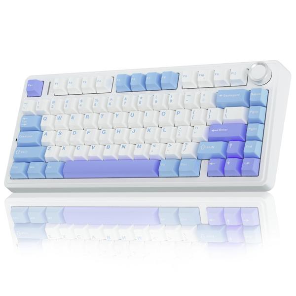 Imagem de Teclado mecânico sem fio AULA F75 75% com retroiluminação RGB