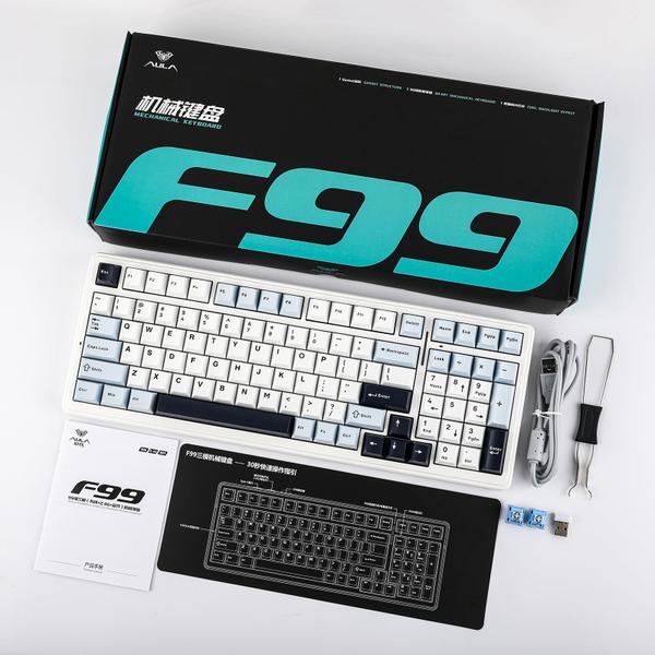 Imagem de Teclado mecânico sem fio EPOMAKER x Aula F99 com 8000mAh