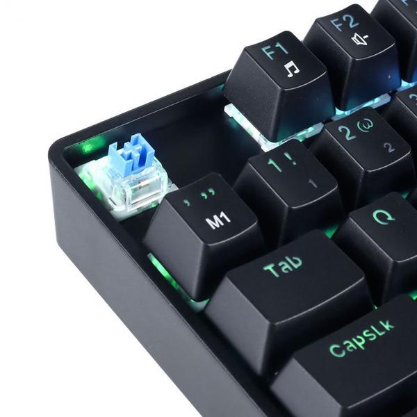 Imagem de Teclado mecanico tkl neron black outemu blue hotswap led rgb - pnohblrgb - abnt2