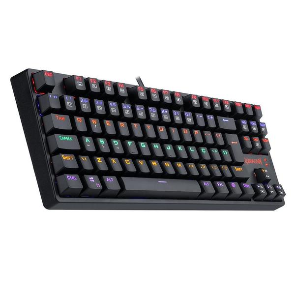 Imagem de Teclado mecanico usb gamer daksa rainbow switch outemu brown redragon k576r-1 preto