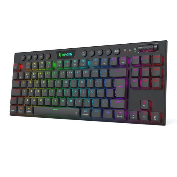 Imagem de Teclado mecanico usb gamer horus pro tkl rgb wireless switch brown redragon k621rgb-pro preto