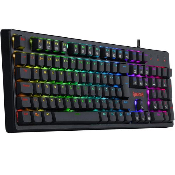 Imagem de Teclado mecanico usb gamer kama rgb switch blue redragon k578-rgb preto