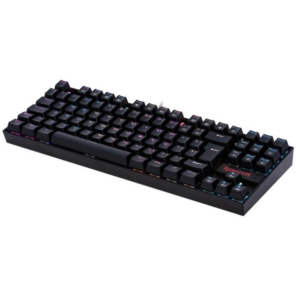 Imagem de Teclado mecanico usb gamer kumara rgb switch outemu brown redragon k552rgb-1 preto