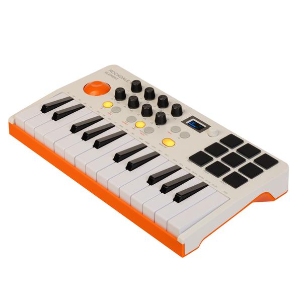 Imagem de Teclado Midi Portátil Rockdale 25 Tecla Usb Bluetooth Branco ou Preto