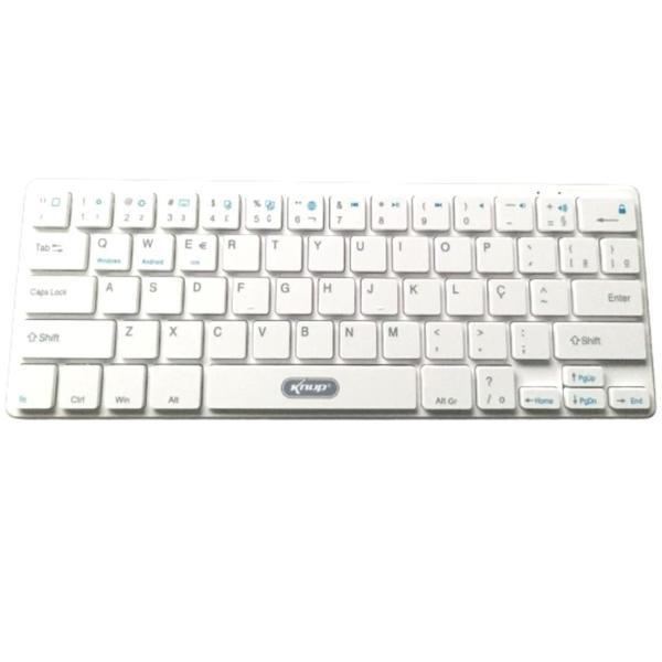 Imagem de Teclado mini bluetooth celular desktop pc notebook tablet smart tv kp-te109 branco