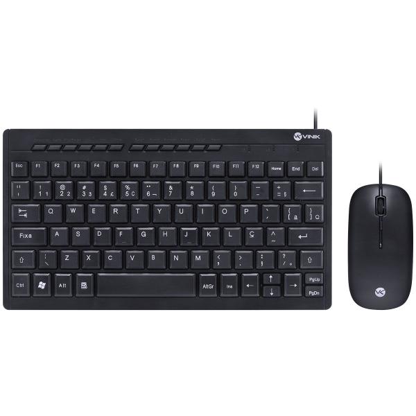 Imagem de Teclado Mini Chocolate e Mouse USB CORP FLAT ABNT2/1200DPI Cabo USB 1.8M Preto - DC120