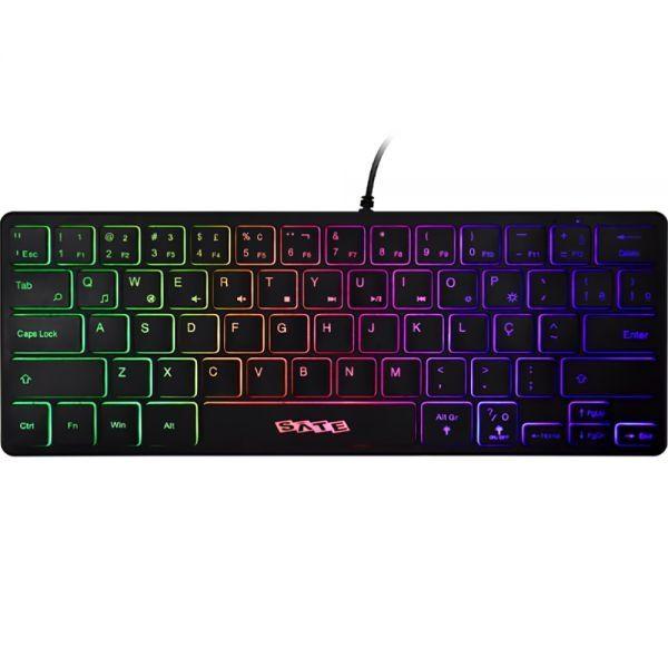 Imagem de Teclado Mini Sate AK-871 Rainbow USB PT