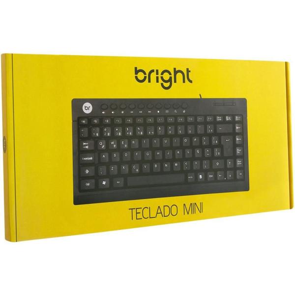 Imagem de Teclado Mini USB Cabo 1,3M Preto